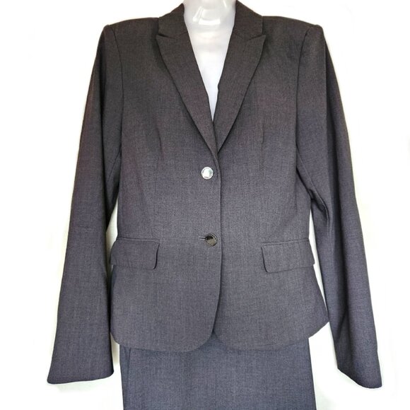 Calvin Klein Career Professional Blazer with Skirt Suit Set - Picture 3 of 8